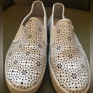 Micheal Kors Leather Laser Cut Sneakers